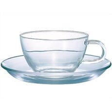 Чашка с блюдцем Hario Premium All Glass TCSN-1T